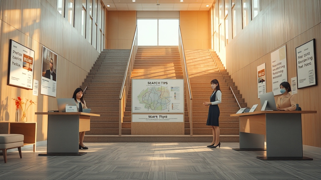 지사 정보 검색 꿀팁 (realistic 스타일)