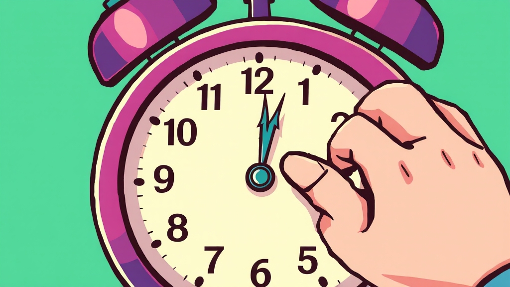 수능 시계 유의사항 (cartoon 스타일)