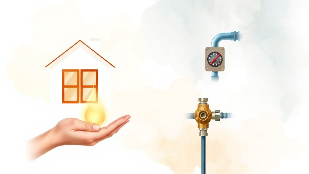 이사 시 도시가스 이전 설치 및 해지 절차 (watercolor 스타일)