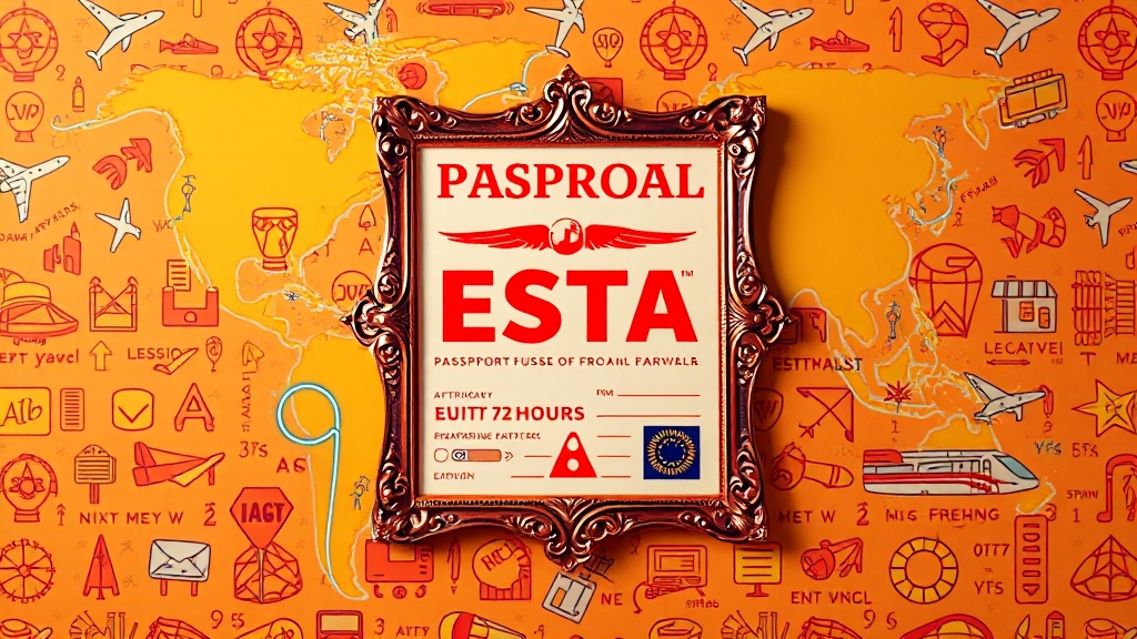 ESTA 승인, 얼마나 걸릴까요? (popart 스타일)
