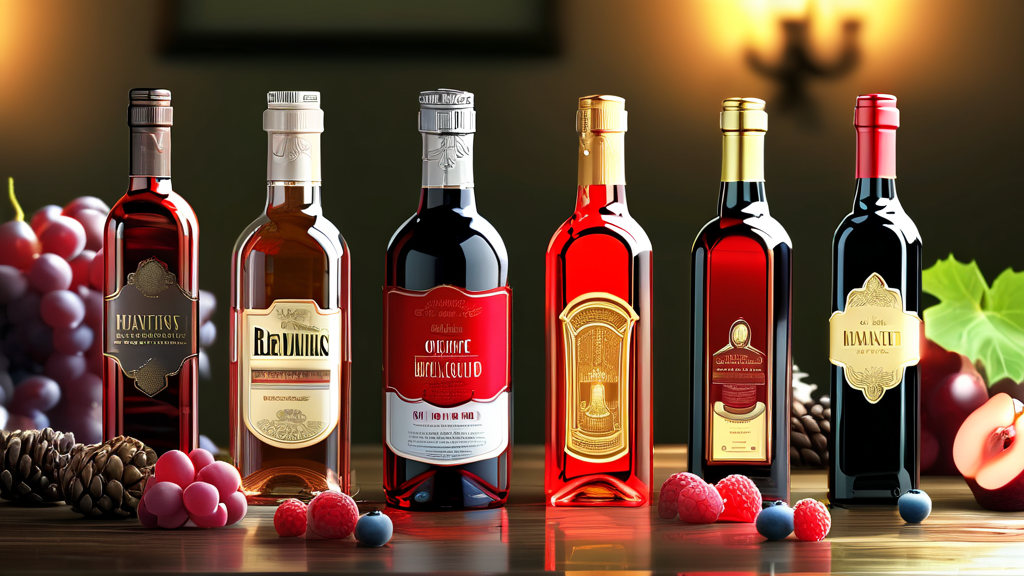 레드와인 비니거 vs 발사믹 비니거: 무엇이 다를까? (realistic 스타일)