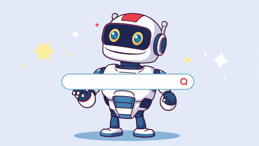 AI 검색 도입에 따른 SEO 변화 (cartoon 스타일)