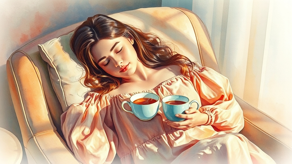 꿀잠, 피부, 노폐물 제거 (watercolor 스타일)