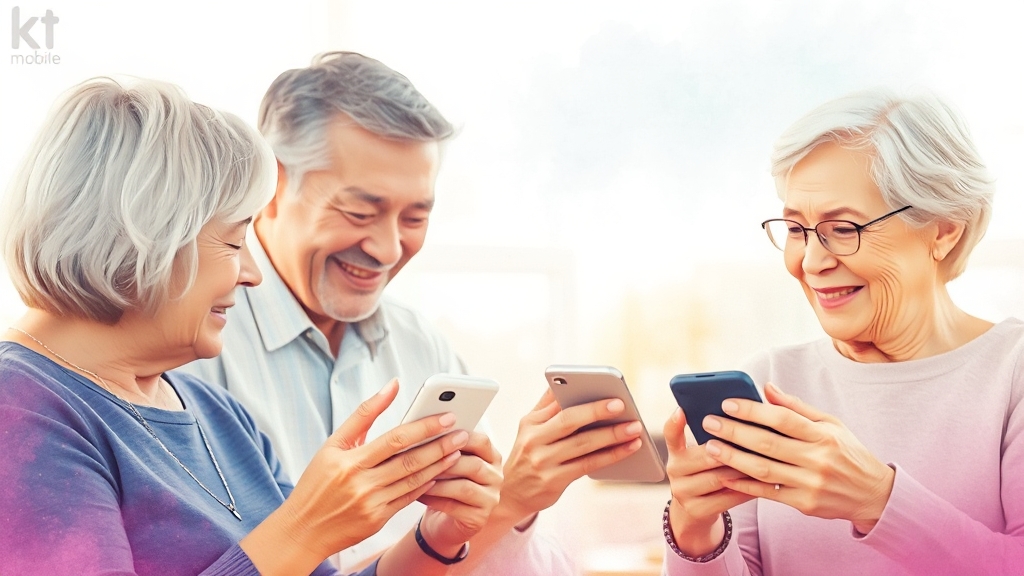 kt M모바일 시니어 요금제 상세 분석 (watercolor 스타일)