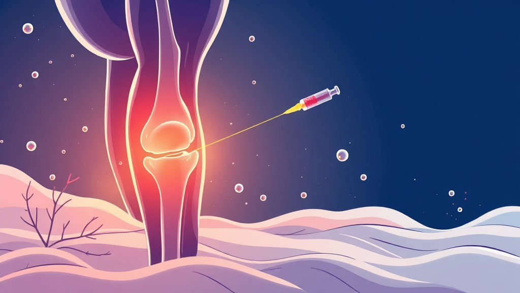 줄기세포 주사, 무릎 수술의 대안이 될 수 있을까? (illustration 스타일)