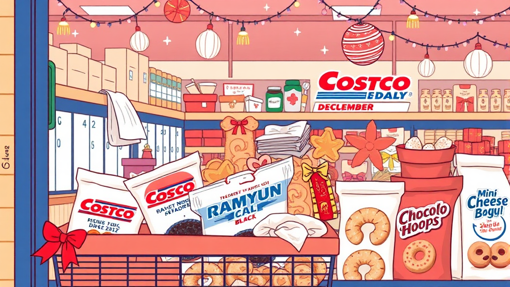코스트코 12월 쇼핑 후기 (illustration 스타일)