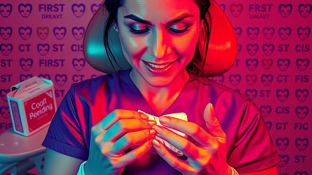 잇몸 피날 때, 응급처치! (popart 스타일)