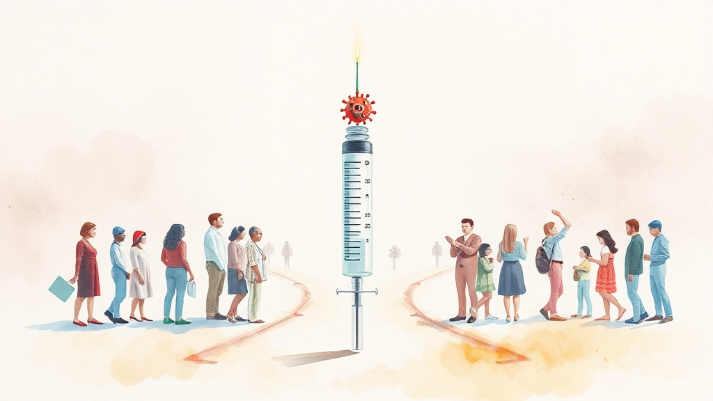 3가 vs 4가 백신 선택 가이드 (watercolor 스타일)