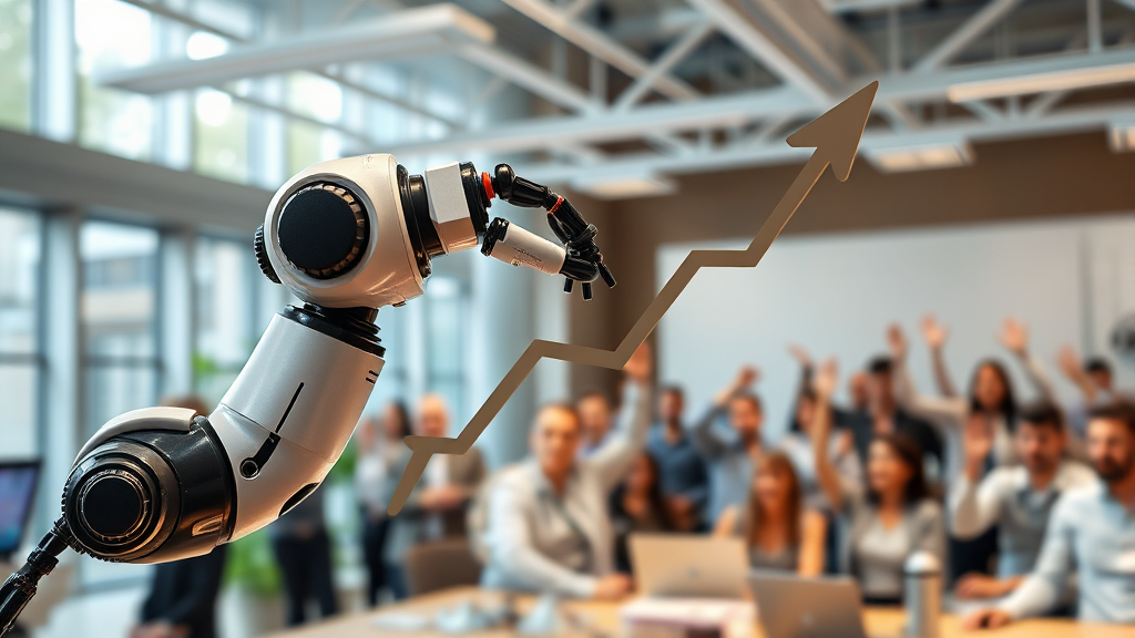 업무 자동화, 효율 UP! (realistic 스타일)