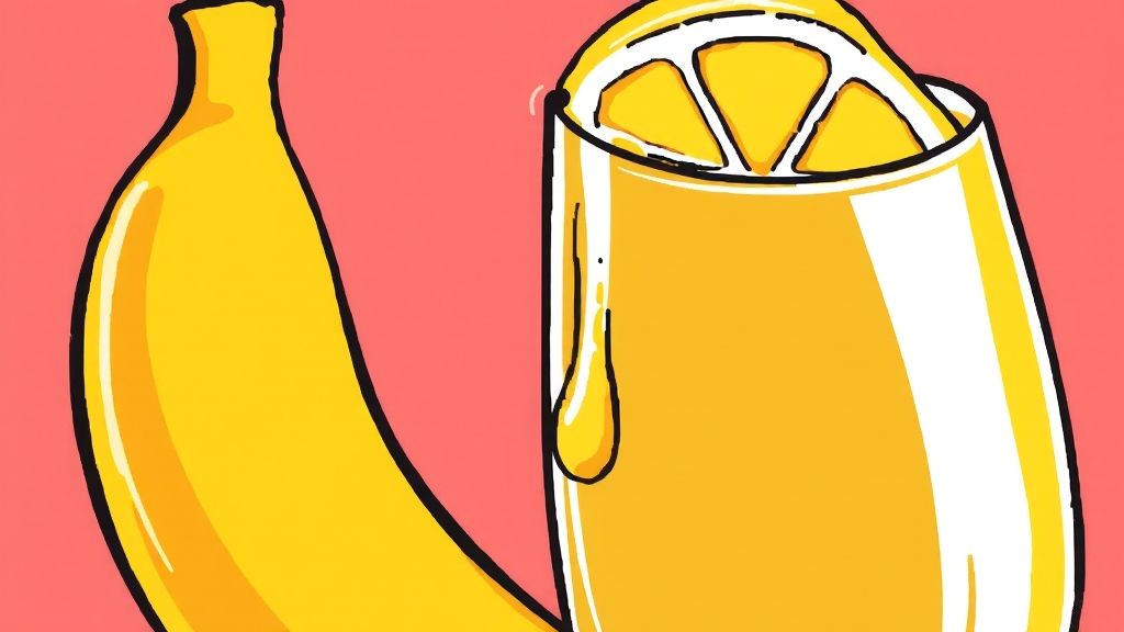 갈변 억제, 레몬즙 활용 (cartoon 스타일)