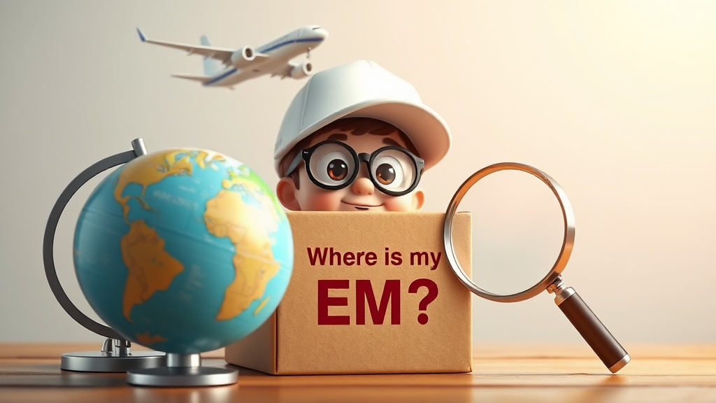 EMS 배송 조회, 간단하게! (realistic 스타일)