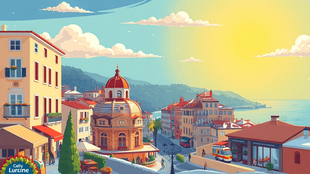 유럽의 겨울 햇살을 찾아서 (cartoon 스타일)