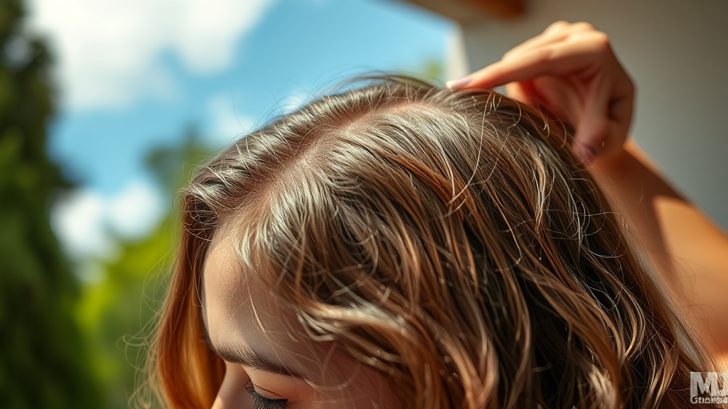 탈모 완화를 위한 홈케어 (realistic 스타일)