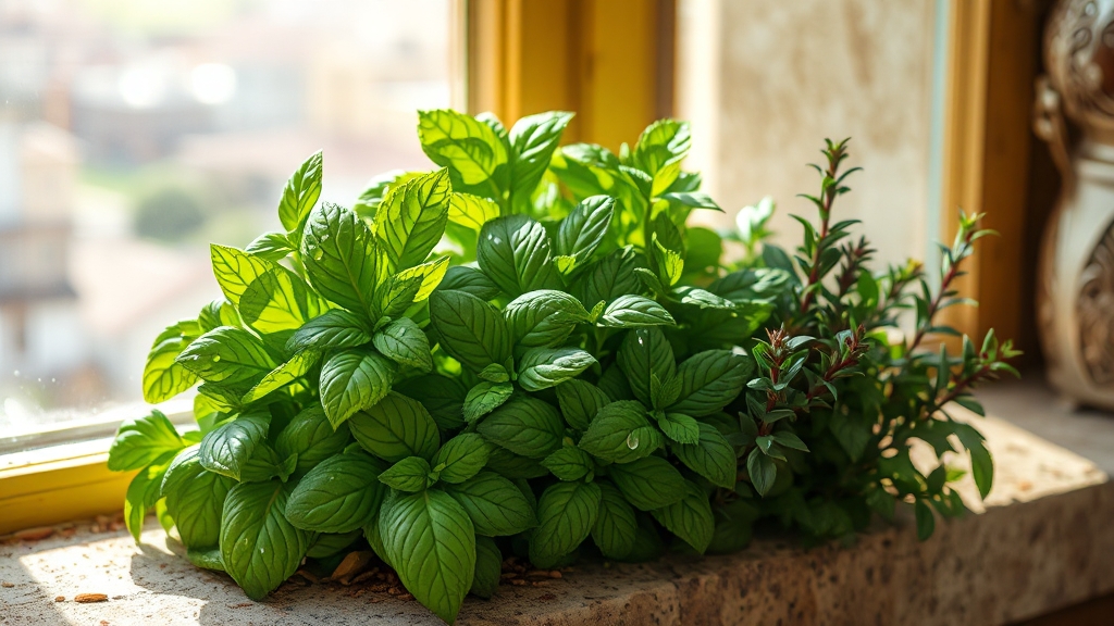 햇빛, 통풍, 물, 3박자 관리법 (realistic 스타일)