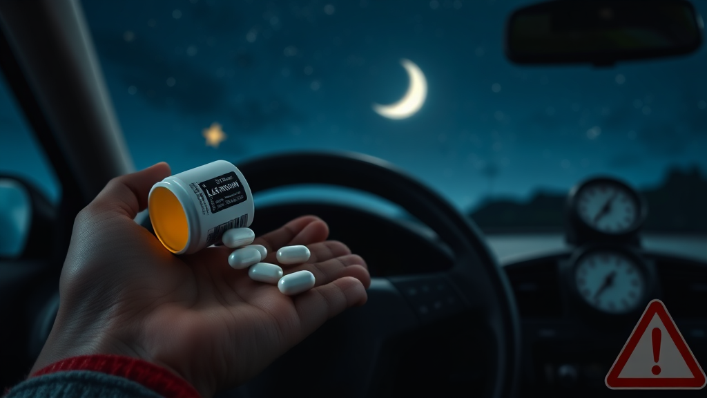 멜라토닌 복용 시 주의사항 (realistic 스타일)