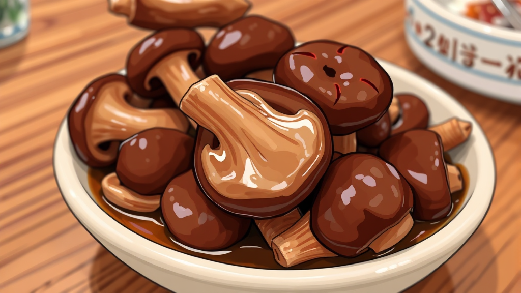 참송이버섯 활용 (illustration 스타일)