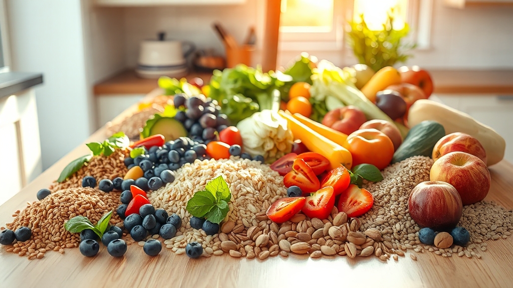 식습관으로 혈당 낮추기 (realistic 스타일)