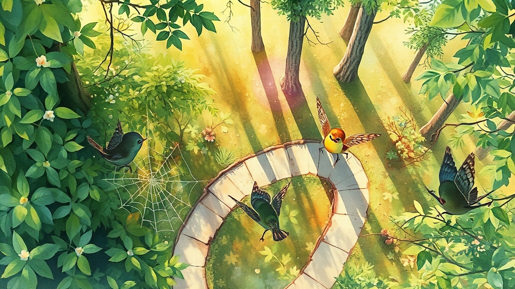 휴양림에서 즐기는 특별한 체험 (watercolor 스타일)