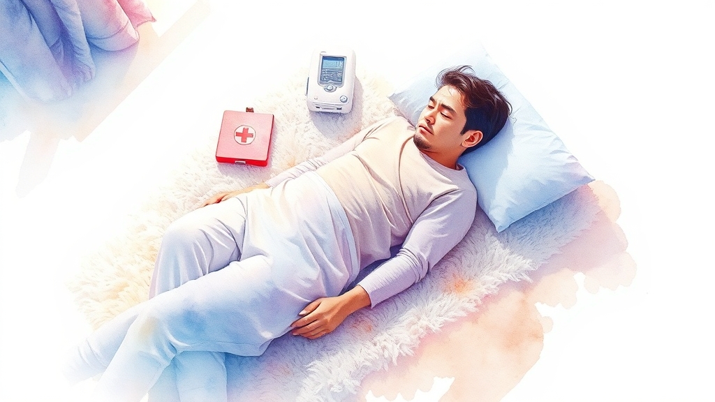 뇌전증 발작 시 대처법 (watercolor 스타일)