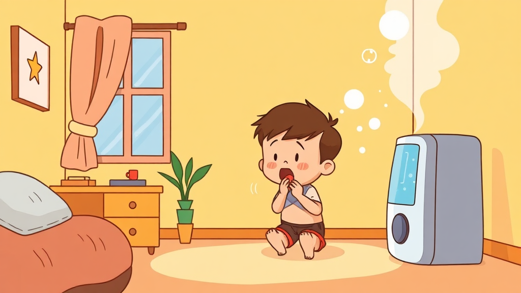 마른 기침이란? (cartoon 스타일)