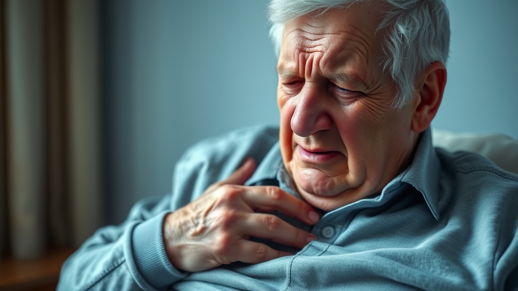 심근경색 전조증상 (realistic 스타일)