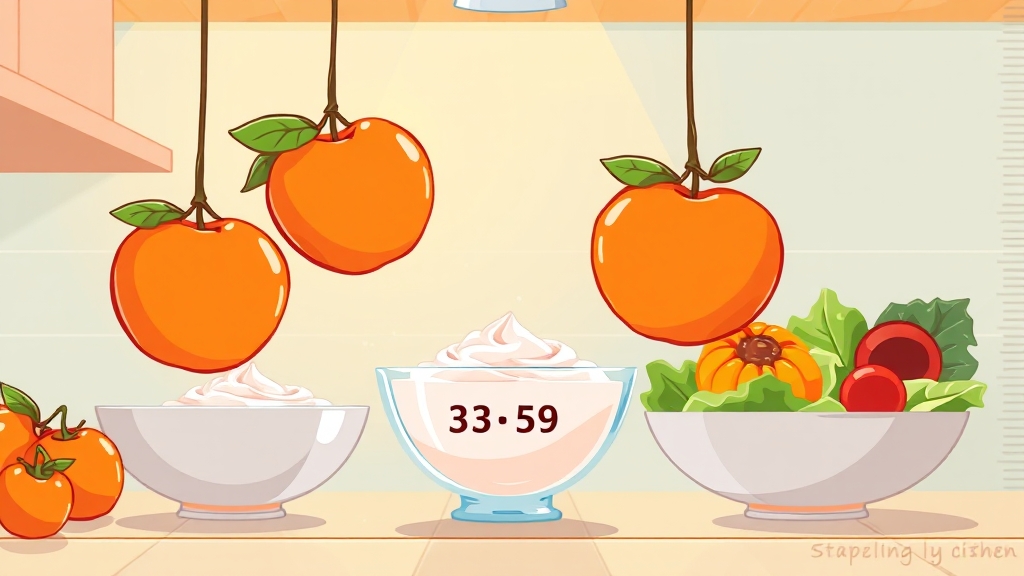 살구 칼로리 및 섭취 방법 (cartoon 스타일)