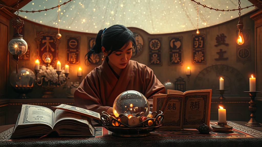 무료운세 종류는? (realistic 스타일)