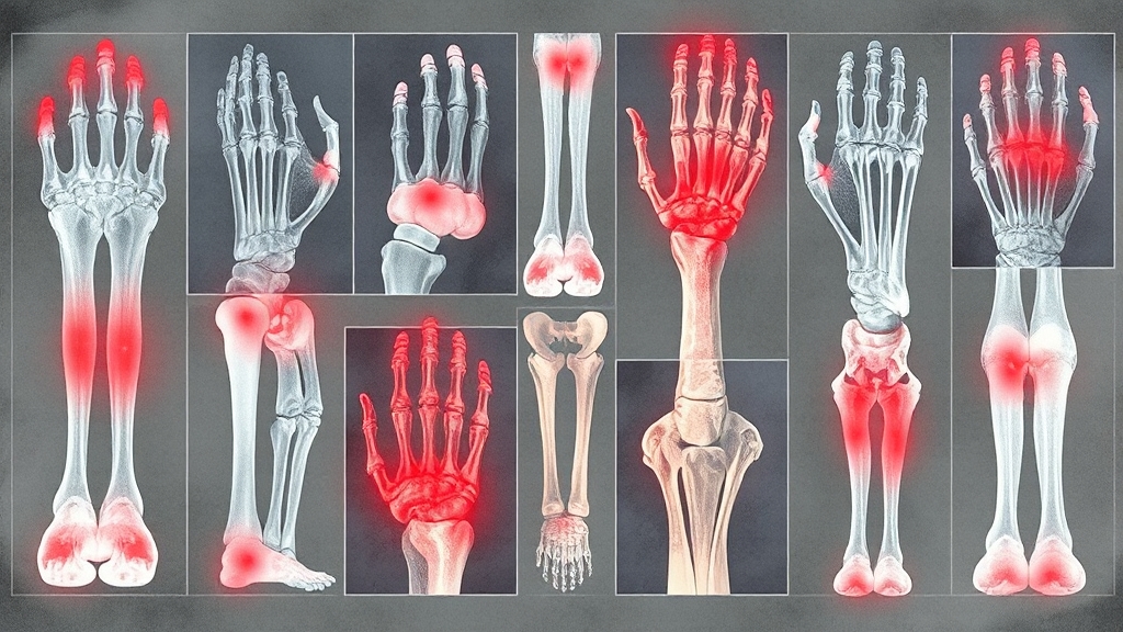 관절염 종류와 특징 (watercolor 스타일)