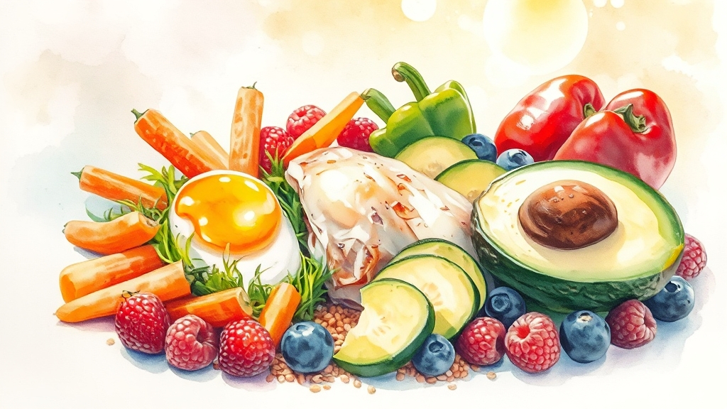 식단 관리, 어떻게 해야 할까? (watercolor 스타일)
