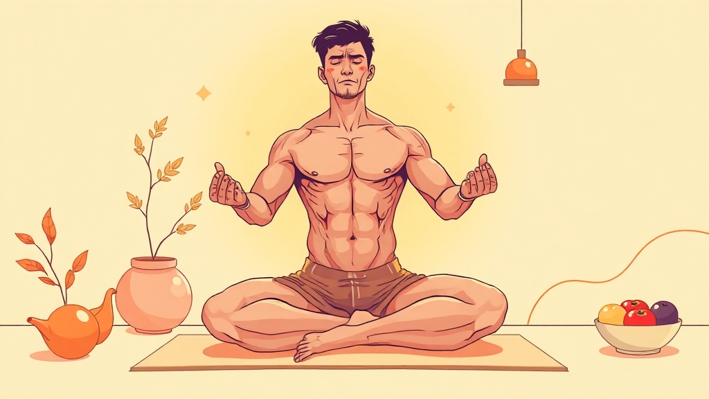스트레스와 체중 감량의 관계 (illustration 스타일)