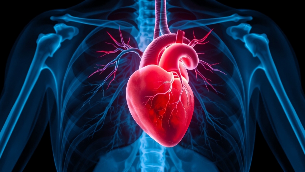 폐동맥 고혈압 진단 방법 (realistic 스타일)