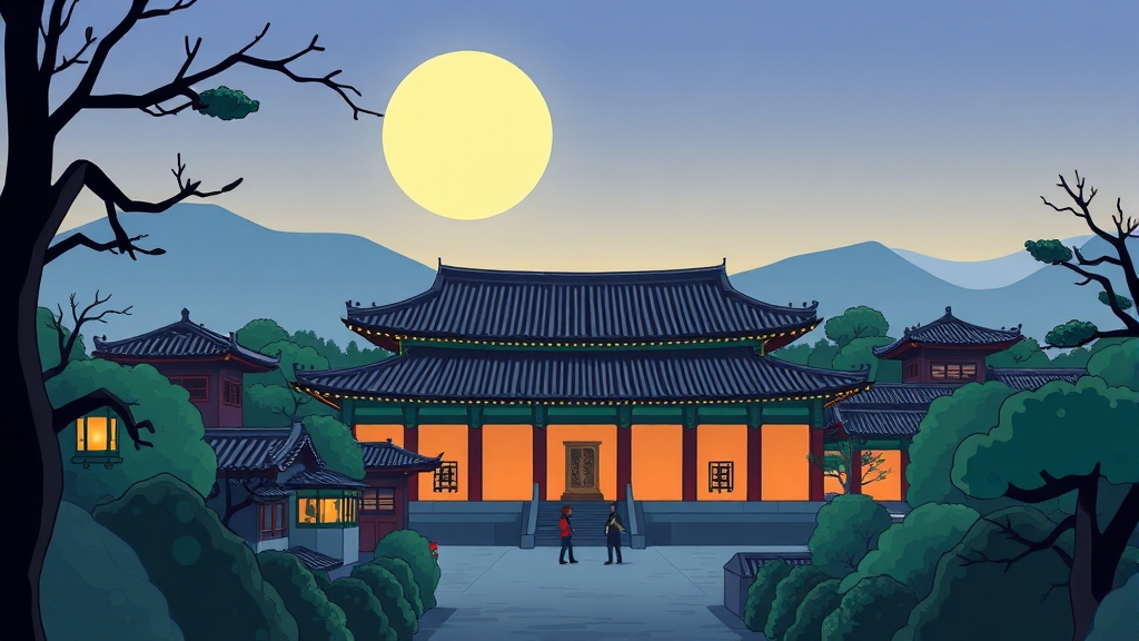 무료 개방 궁궐 및 왕릉 정보 (cartoon 스타일)