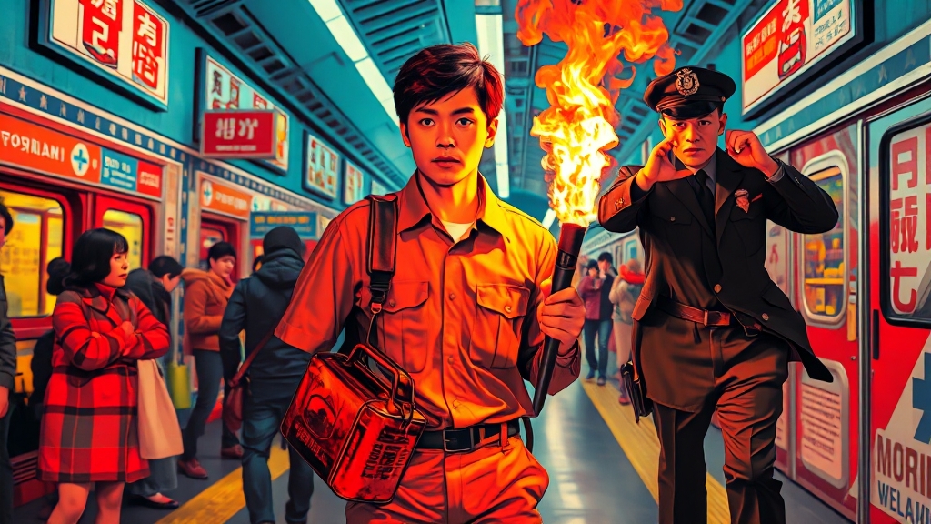 용의자 정보와 체포 과정 (popart 스타일)