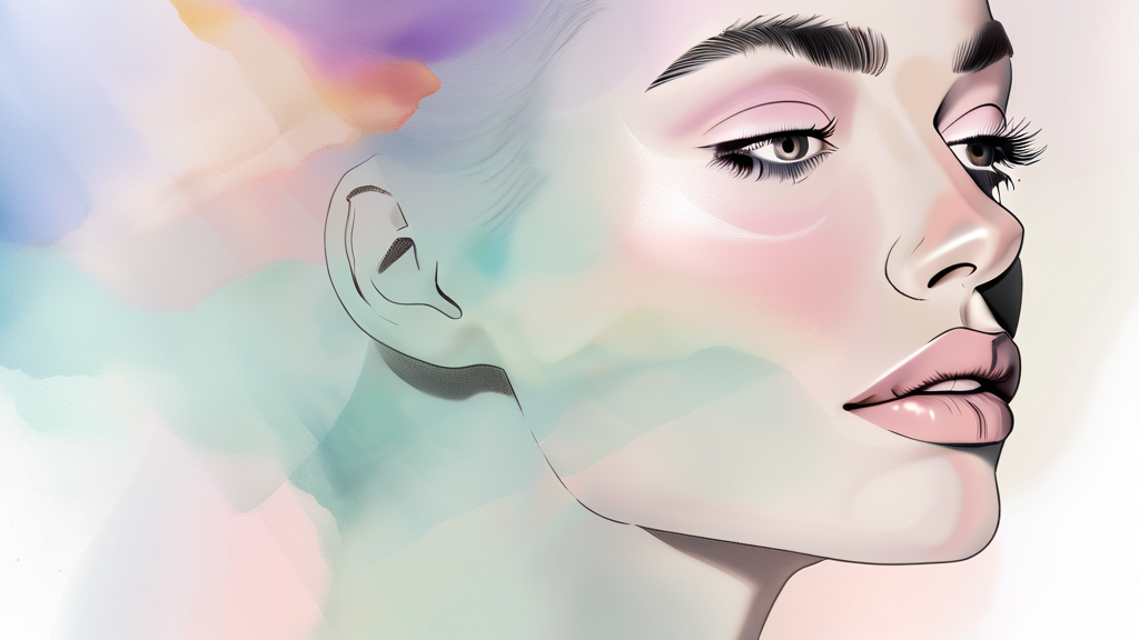 얼굴형 고민 해결! 사각턱 보톡스 시술의 모든 것 (watercolor 스타일)