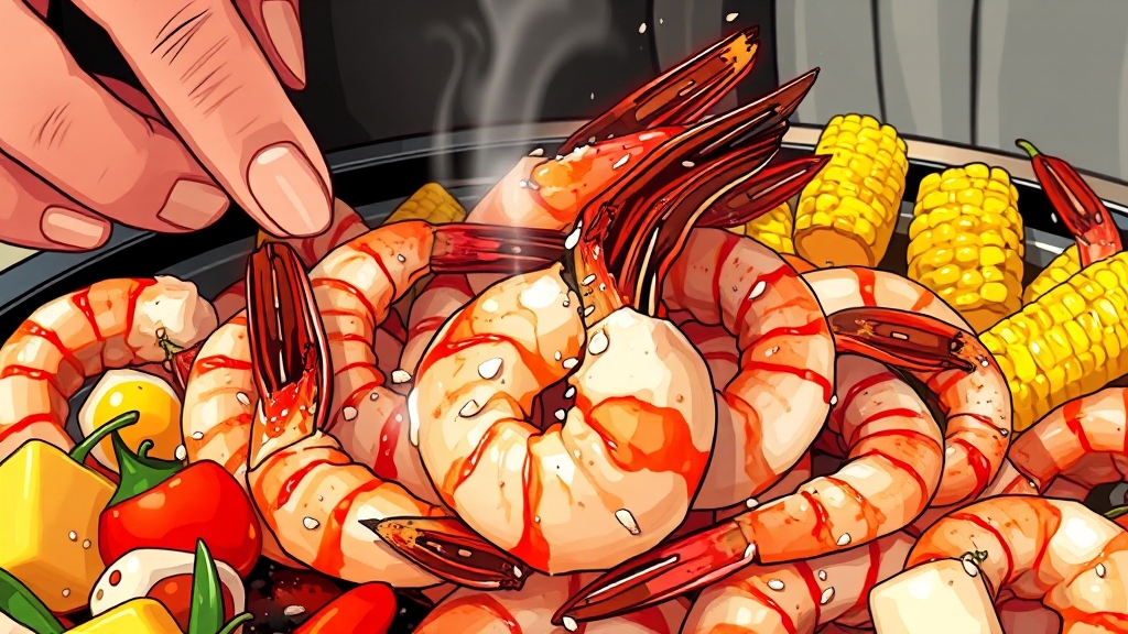 칵테일 새우 밑간 & 소스 (illustration 스타일)