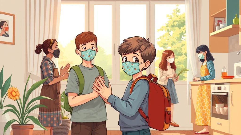 B형 독감 증상부터 치료 예방법까지 완벽 총정리 2025 6 B형 독감 예방, 생활 속 수칙은? (illustration 스타일)