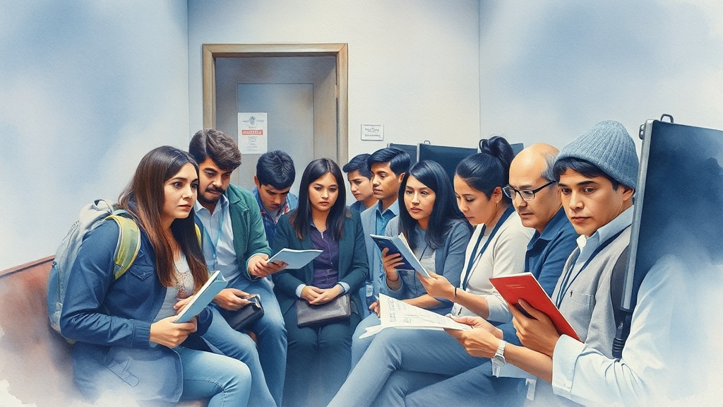 미국 입국 심사, 세컨더리룸이란? (watercolor 스타일)