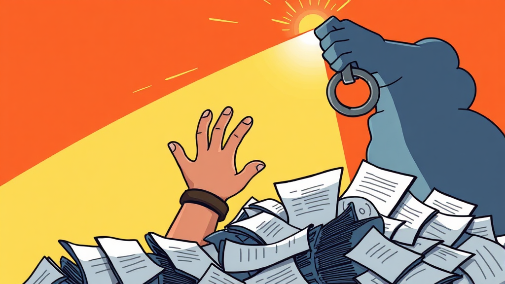 탕감 신청 방법 & 서류 (cartoon 스타일)