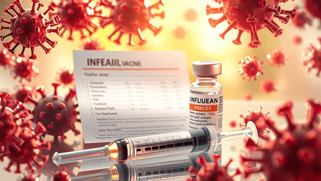 독감 백신 종류 및 가격 비교 (realistic 스타일)