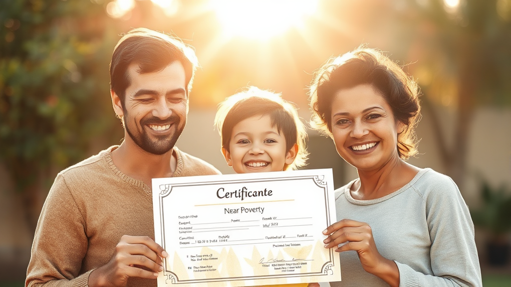 차상위계층 확인서 발급 자격 (watercolor 스타일)