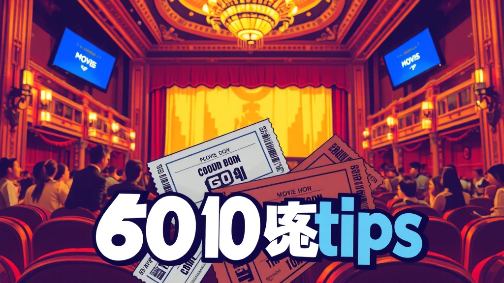 영화 할인쿠폰 사용법 및 극장 (illustration 스타일)