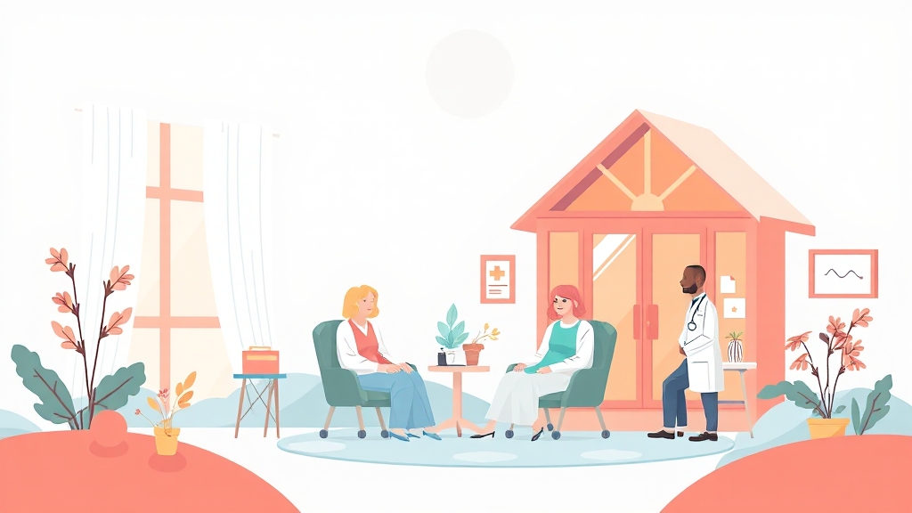 요양병원 선택, 꼼꼼하게! (illustration 스타일)