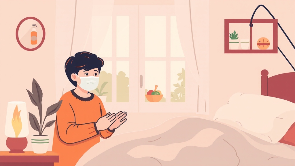 독감 예방 생활 수칙 (illustration 스타일)