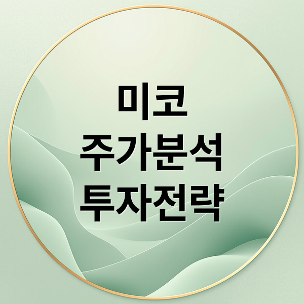 미코
주가분석
투자전략 (미코 주가)