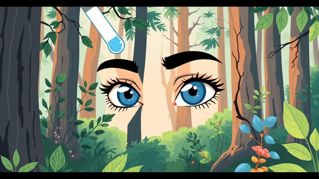 개방각 녹내장 관리 및 생활 습관 (illustration 스타일)