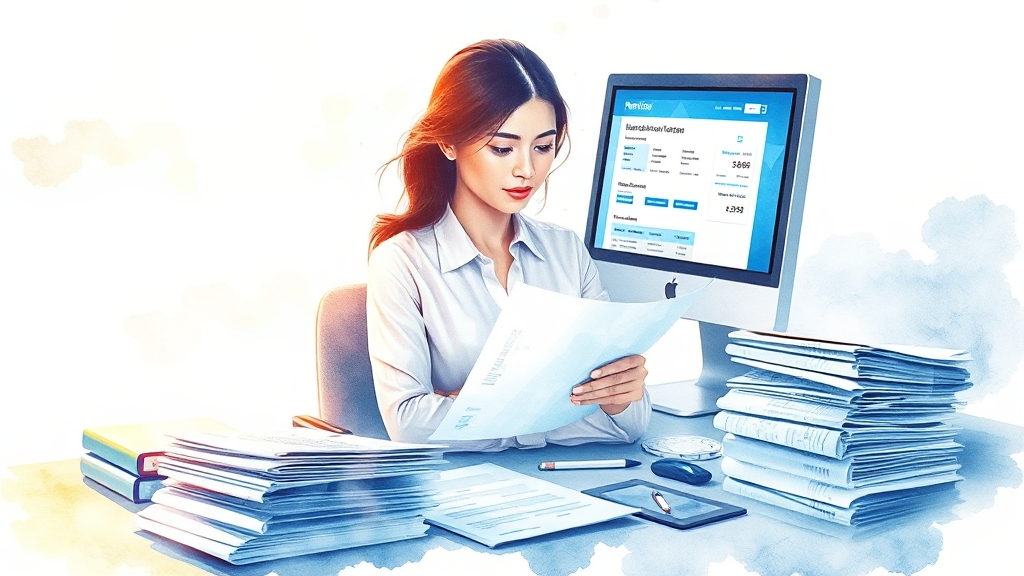 홈택스 모두채움 신고 절차 (watercolor 스타일)