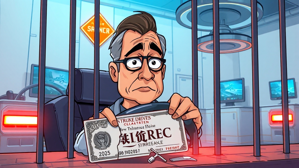 초범 대비 재범 시 가중처벌 및 삼진아웃제 (cartoon 스타일)