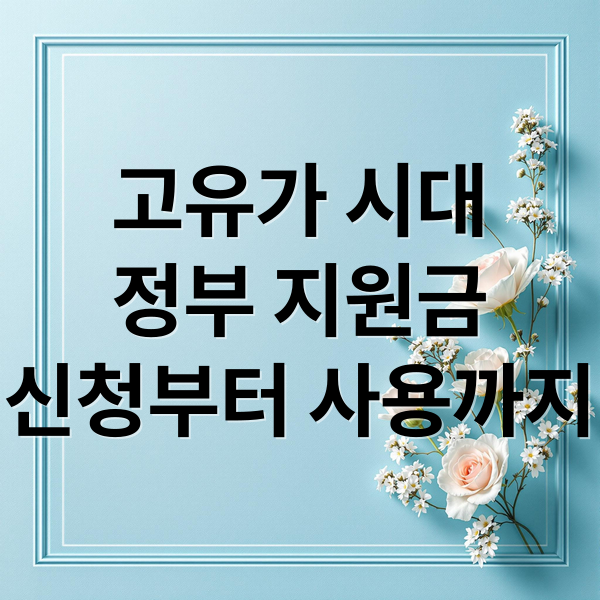 고유가 시대
정부 지원금
신청부터 사용까지 (전쟁 추경 고유가 민생지원금 신청 방법)