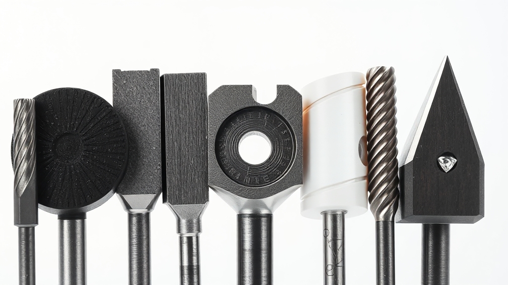 절삭 공구 종류와 특징 (realistic 스타일)