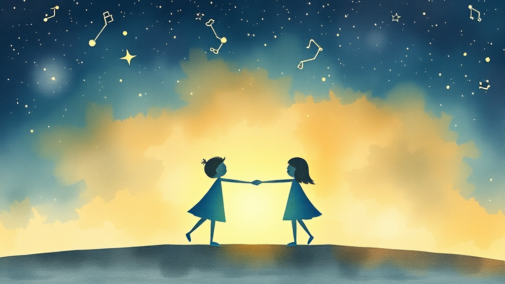 별자리 궁합, 관계 개선에 도움이 될까? (watercolor 스타일)